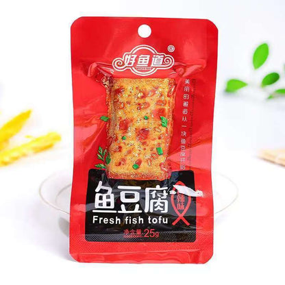 [新货亏本冲销量] 好鱼道 鱼豆腐 香辣即食小吃 零食豆干 金磨坊鱼豆腐 HaoYuDao Yohosiyo Fish Tofu Snacks (25g)