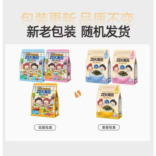 [新货亏本冲销量] ZEK每日拌饭海苔 芝麻多多 肉松多多 蔬菜多多 添加DHA藻油 益生元海苔 高蛋白营养 让孩子爱上吃饭的秘密 ZEK Seaweed with Prebiotics (70g)