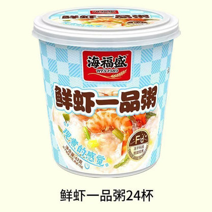 [新货亏本冲销量] 海福盛 燕麦粥 速食冻干粥 冲泡即食速食粥 排骨菌菇粥 精炖牛肉粥 家常海鲜粥 麦芯鸡粥 皮蛋瘦肉粥 香芋蔬菜粥 HaiFuSheng Instant Porridge Cup (40g)