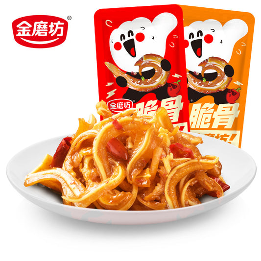 [新货亏本冲销量] 金磨坊 脆骨 麻辣猪脆骨 香辣味脆骨 烧烤味脆骨 猪脆骨 JinMoFang Spicy Softbone Snacks (1s)