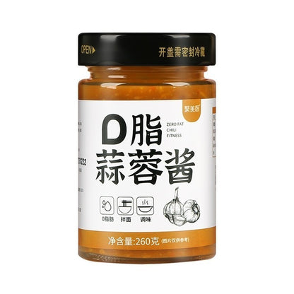 [新货亏本冲销量] 聚美厨 0脂酱料 0脂辣椒酱 0脂蒜蓉酱 下饭酱 拌面酱 JuMeiChu Fat-free Chili Garlic Sauces (260g)
