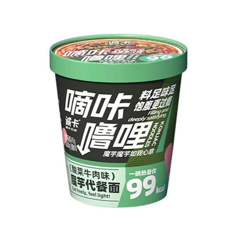 [新货亏本冲销量] 诚卡 魔芋世家 魔芋方便面 魔芋酸辣粉 Q弹面 魔芋面 魔芋粉丝 代餐面 低卡 低热量 0脂肪 方便速食杯面 ChengKa Konjac Noodle Cup (210g)