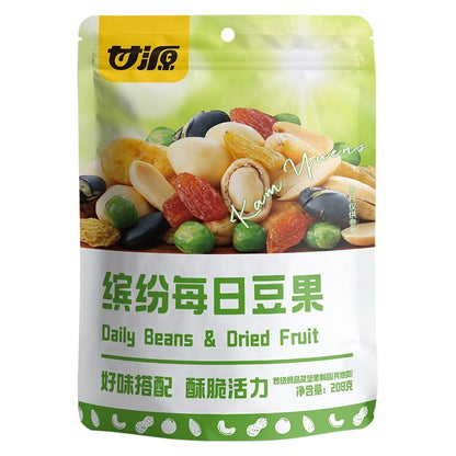 [新货亏本冲销量] 甘源 缤纷综合果仁 每日豆果 缤纷豆果 坚果炒货干果蜜饯 混合坚果 KamYuen GanYuan Mixed Beans & Nuts (208g)