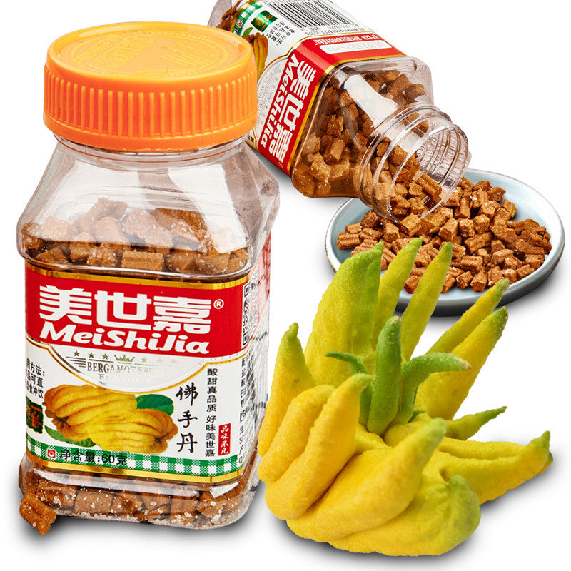 [新货亏本冲销量] 美世嘉 佛手果 金枣 柚子丹 怀旧潮汕特产零食 MeiShiJia Buddha Hand Citron Kumquat Pomelo Preserved Plum Pills Snack (60g)