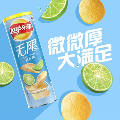[新货亏本冲销量] 乐事 无限罐装薯片 办公室小吃零食休闲解馋 Lay's Stax Potato Chips Office Snacks Assorted Flavors Keropok Kentang (104g)