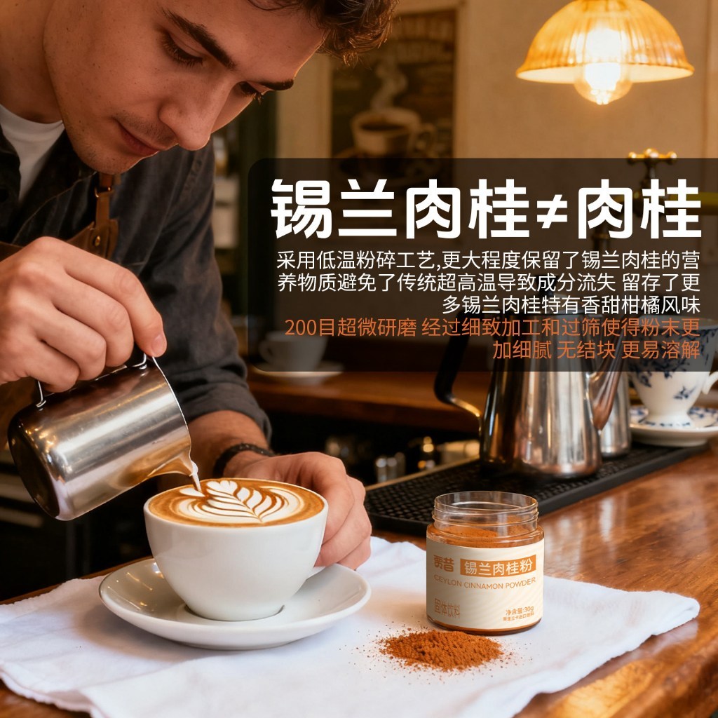 [新货亏本冲销量] 贾氏贡醋 锡兰肉桂粉 斯里兰卡进口 健身咖啡伴侣  Superfood Alba Ceylon Cinnamon Powder Sri Lanka Coffee Apple Cider Vinegar (30g)