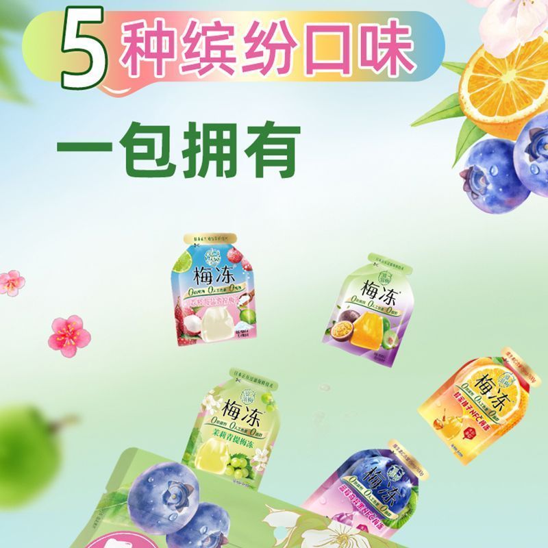 [新货亏卖冲销量] 溜溜梅 梅冻大礼包 水果果冻 0脂肪 0色素 办公室 休闲零食 年货礼包 Plum Jelly Snack Gift Pack (520g)