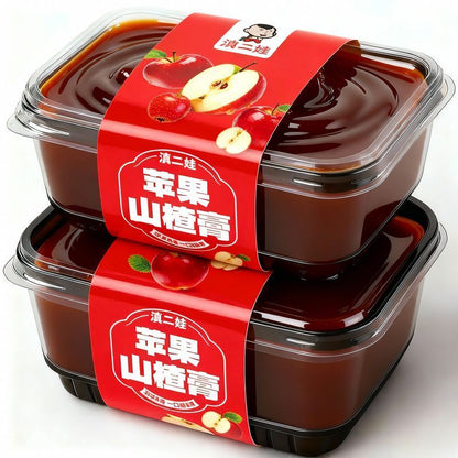 [新货亏卖冲销量] 滇二娃 苹果山楂膏 泡水冲饮 营养代餐 孕妇儿童 休闲零食小吃 Apple Hawthorn Paste (100g)