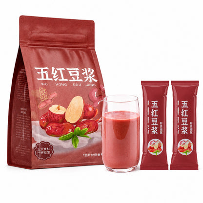 [新货亏卖冲销量]  九济堂 五红豆浆粉 五黑豆浆粉 黄芪豆浆粉 五红杏仁七白饮 冲泡早餐代餐谷物饮品 Instant Soy Milk & Grain Drink (20g*16s)
