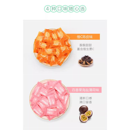 [新货亏本冲销量] 糖果 甘草陈皮维C含片 海盐百香果 菠萝 青柠 消食开胃糖 Sea Salt Candy Vitamin C Lozenges Passion Fruit Tangerine Pineapple Lime (10PCS)