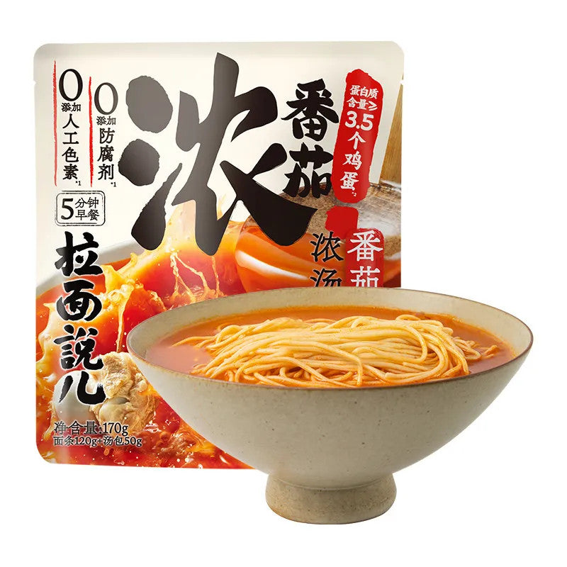 [新货亏本冲销量] 拉面说儿 早餐面 葱油面 番茄 豚骨拉面 拉面说 非油炸速食面拌面 Ramen Talk Scallion Oil Tomato Tonkotsu Non-fried Instant Noodles(170g)