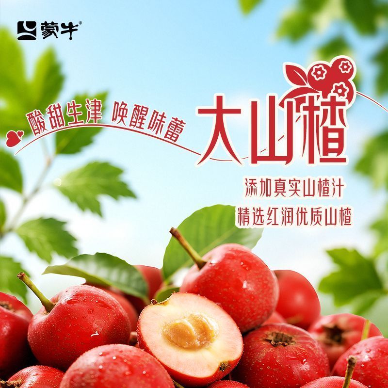 [新货亏卖冲销量] 蒙牛 大山楂牛奶 饮品 红枣山楂 营养早餐奶 酸甜乳饮料 Hawthorn Milk Drink (200ml)