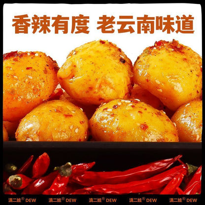 [新货亏卖冲销量] 滇二娃 香辣小土豆 开袋即食 香辣土豆零食 低脂解馋 下饭菜烧烤小吃 Spicy Mini Potato Snack (1s)