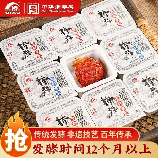 [新货亏卖冲销量]  桥牌 四川非遗腐乳 香辣 麻辣腐乳 中华老字号 传统发酵霉豆腐 下饭拌饭调味 Fermented Tofu (15g)
