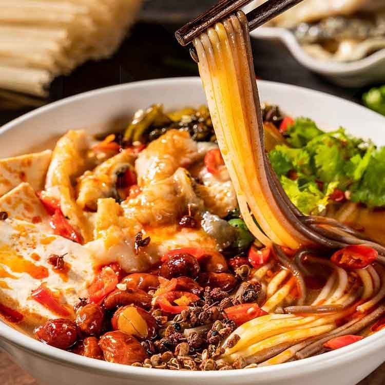 [新货亏卖冲销量]  渔粉说 谷物渔粉 三色面 麻辣 酸辣 番茄 金汤口味 五谷鱼粉 江西米线 方便速食 Fish Rice Noodles (223g)