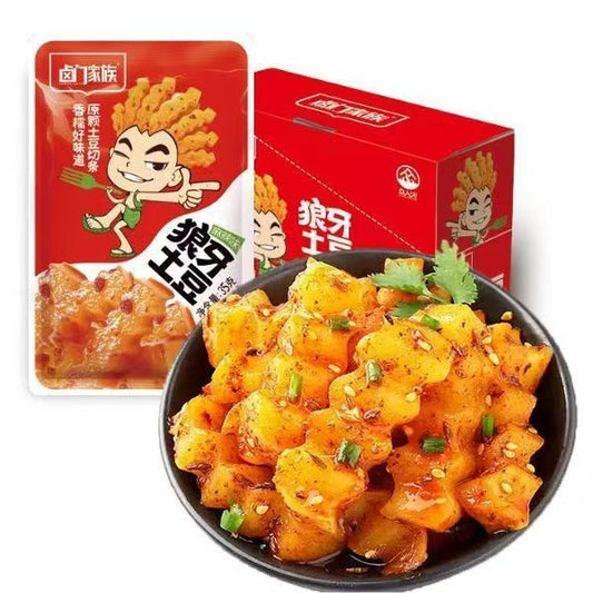 [新货亏本冲销量] 卤门家族 狼牙土豆 麻辣味 烧烤味 麻辣薯条 土豆片 LuMenJiaZu Spicy Potato Snack (35g)