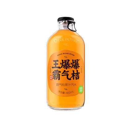 [新货亏本冲销量] 果子熟了 王爆爆果汁汽水 柠檬味 西柚味 真实果汁碳酸饮料 Fruit Soda Drink Real Juice Sparkling Beverage Refreshing Soft Drink（400ml）