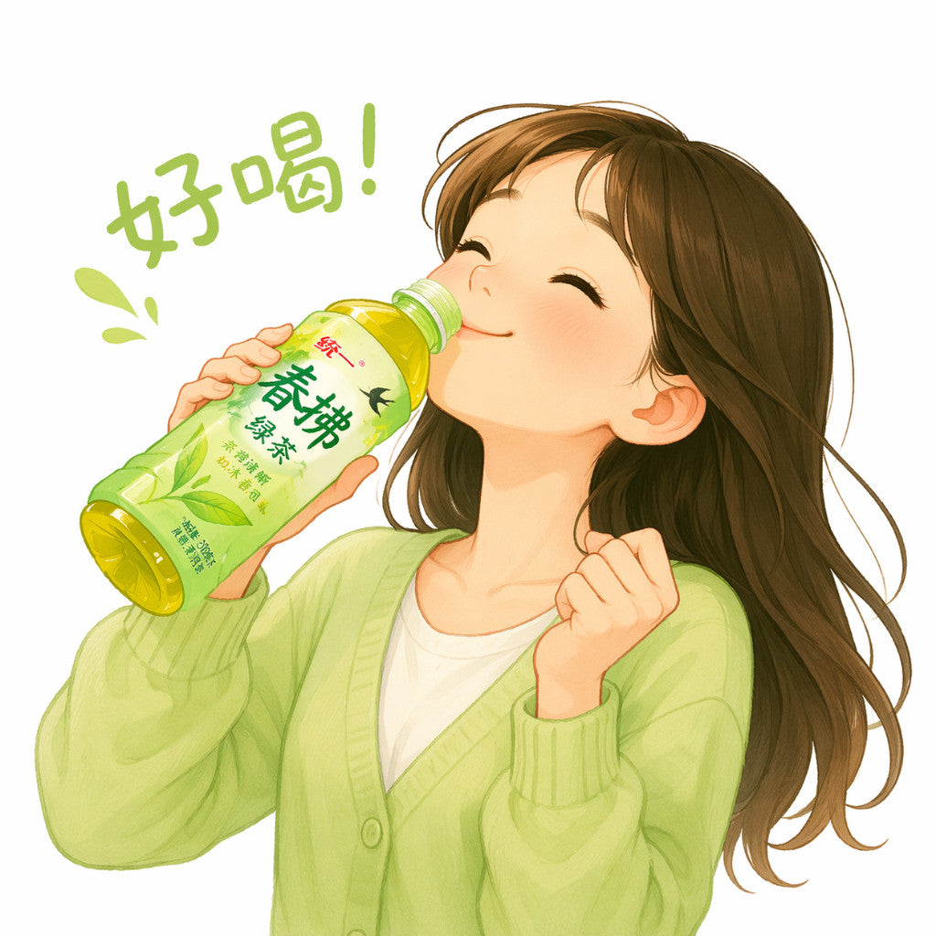 [新货亏本冲销量] 统一 春拂绿茶 春拂焙茶 无糖饮料 0脂 茶饮料 夏季饮品 Uni-President Spring Breeze Unsweetened 0 Fat Roasted Green Tea Hojicha (500ml)