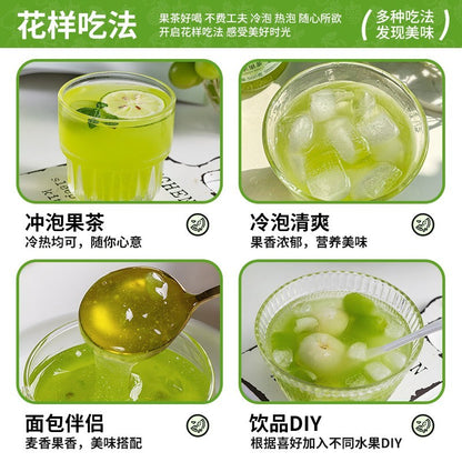 [新货亏本冲销量] 欧享客 夏日清凉 多口味果酱茶 荔枝青提 柚子 百香果 蜜桃乌龙 金桔柠檬 100% Refreshing Fruit Tea Jam Mix Lychee Peach Passion Fruit Tea (500g)