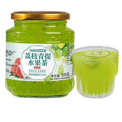 [新货亏本冲销量] 欧享客 夏日清凉 多口味果酱茶 荔枝青提 柚子 百香果 蜜桃乌龙 金桔柠檬 100% Refreshing Fruit Tea Jam Mix Lychee Peach Passion Fruit Tea (500g)