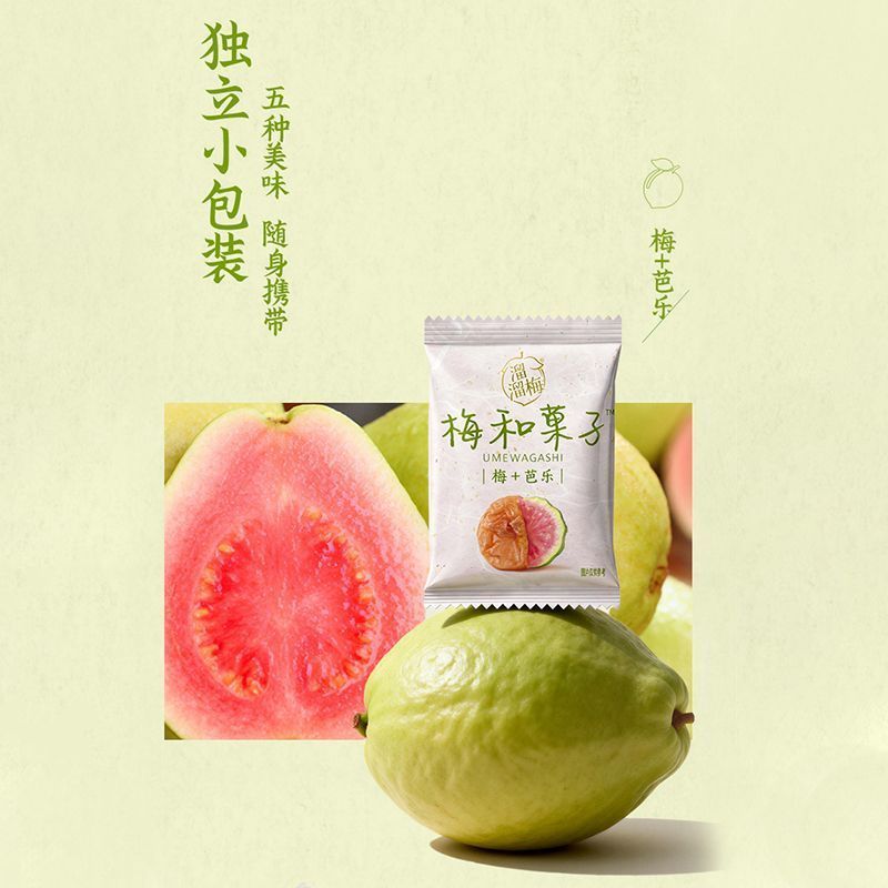 [新货亏卖冲销量] 溜溜梅 梅和菓子 青梅夹水果 无核酸梅干 话梅饼 办公休闲 解馋零食 Plum Fruit Snack Candy (115g)