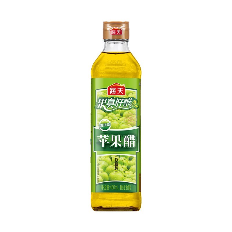 [新货亏本冲销量] 海天 苹果醋 清爽型 拌炒炸煮 多样烹饪 0脂肪苹果醋 不建议直接饮用 沙拉苹果醋 韩式炸鸡调料 Haday Apple Cider Vinegar (450ml)