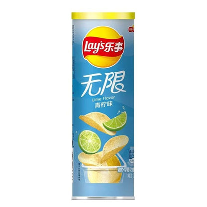 [新货亏本冲销量] 乐事 无限罐装薯片 办公室小吃零食休闲解馋 Lay's Stax Potato Chips Office Snacks Assorted Flavors Keropok Kentang (104g)