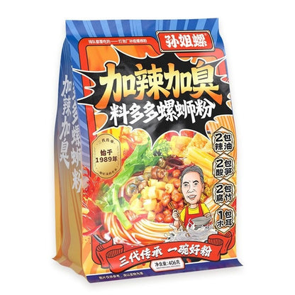 [新货亏本冲销量] 孙姐螺 抖音灯泡厂 真正的孙姐螺蛳粉 广西特产柳州正宗螺蛳粉 麻辣螺蛳粉 肉酱肥汁米线 螺狮砂锅土豆粉 SunJie River Snail Rice Noodles Hot & Sour Noodles (320g)