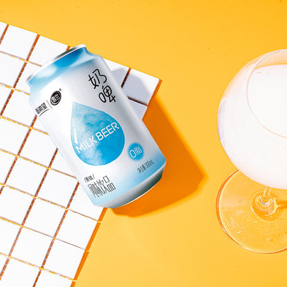 [新货亏本冲销量] 新希望 雪兰风味奶啤 0脂 网红饮料 New Hope Milk Beer Drink Zero Fat Beverage（300ml）