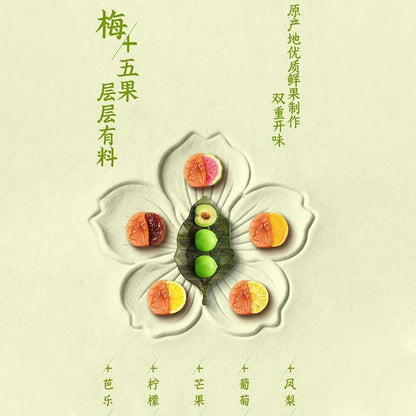 [新货亏卖冲销量] 溜溜梅 梅和菓子 青梅夹水果 无核酸梅干 话梅饼 办公休闲 解馋零食 Plum Fruit Snack Candy (115g)