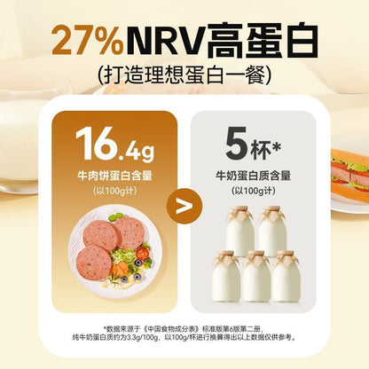 [新货亏卖冲销量] 袋鼠先生 低脂牛肉饼 高蛋白 即食肉饼 健身轻食代餐 学生办公室 便携抗饿零食 Beef Protein Patty Snack