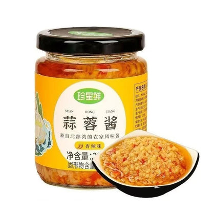 [新货亏本冲销量] 珍星鲜 蒜蓉酱 香辣蒜蓉酱 蒜泥 烧烤烤生蚝专用蒜蓉酱 蒸海鲜烤茄子 去腥专用食材 姜蓉酱 沙姜酱 ZhenXingXian Minced Garlic (230g)