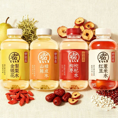 [新货亏本冲销量] 元气森林 好自在 红豆薏米水 清凉茶 红枣枸杞水 陈皮山楂水 清爽绿豆水 金银花雪梨水 0糖 0香精0防腐剂 HaoZiZai Red Bean Barley Jujube Drinks (500ml)