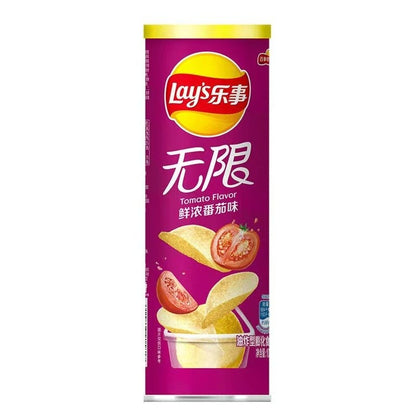 [新货亏本冲销量] 乐事 无限罐装薯片 办公室小吃零食休闲解馋 Lay's Stax Potato Chips Office Snacks Assorted Flavors Keropok Kentang (104g)