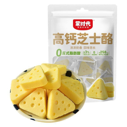 [新货亏本冲销量] 蒙时代 儿童高钙芝士奶酪 三角奶酪块 奶酥独立包装 内蒙酸奶酪奶酥 MengShiDai High Calcium Cheese Block Triangle Milk Cake Snack (100g)