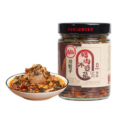 [新货亏本冲销量] 川娃子 烧椒酱 双椒酱 油泼辣子 上海葱油酱 蒜蓉剁椒酱 外婆菜 拌菜红油 剁椒酱 红油腐乳 黄豆兔丁酱 贡菜兔丁酱 下饭拌面炒菜辣椒酱 ChuanWaZi Roasted Chopped Chilli (280g)