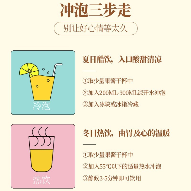 [新货亏本冲销量] 欧享客 夏日清凉 多口味果酱茶 荔枝青提 柚子 百香果 蜜桃乌龙 金桔柠檬 100% Refreshing Fruit Tea Jam Mix Lychee Peach Passion Fruit Tea (500g)