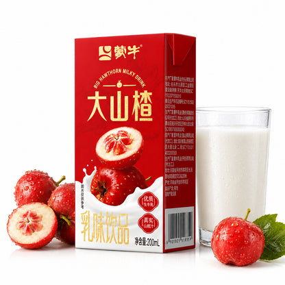 [新货亏卖冲销量] 蒙牛 大山楂牛奶 饮品 红枣山楂 营养早餐奶 酸甜乳饮料 Hawthorn Milk Drink (200ml)