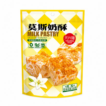 [新货亏卖冲销量] 天兴隆 莫斯奶酥 肉松 巧克力 五红味糕点 雪花酥 下午茶 独立包装 休闲零食 Snowflake Crispy Milky Pastry (100g)