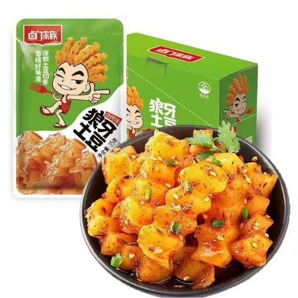 [新货亏本冲销量] 卤门家族 狼牙土豆 麻辣味 烧烤味 麻辣薯条 土豆片 LuMenJiaZu Spicy Potato Snack (35g)
