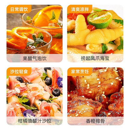 [新货亏本冲销量] 海天 原浆橘子醋 凉拌醋 果醋 苹果醋 沙拉轻食 0脂肪 0添加 健康 Haday Original Pulp Orange Vinegar 0% Fat Mandarin Fermented (480ml)