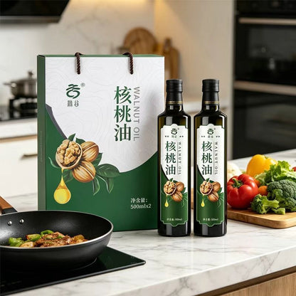 [新货亏卖冲销量] 滁谷 核桃油 富含不饱和脂肪酸 冷吃热炒 家用食用油 官方正品 Walnut Cooking Oil (500ml)