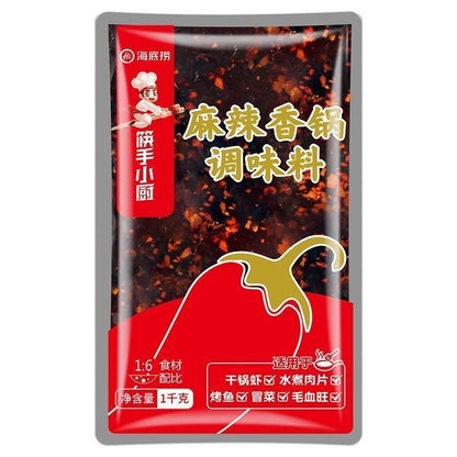[新货亏卖冲销量] 海底捞 麻辣香锅底料 干锅虾炒锅底料 麻辣酱香调味酱 家用商用 餐饮火锅底料 Mala Xiang Guo Sauce (1kg)