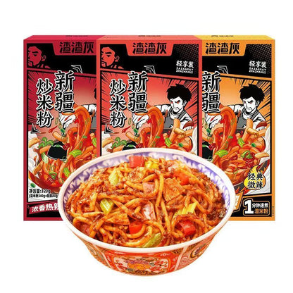 [新货亏本冲销量] 渣渣灰 新疆炒米粉 江西炒米粉 年糕炒米粉 空心粉 湿米粉 微辣中辣爆辣 酱香味浓 香辣过瘾 一口上头 ZhaZhaHui XinJiang Spicy Rice Noodle (216g)