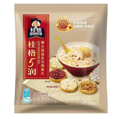 [新货亏本冲销量] 桂格 散装燕麦片 独立小包装麦片 5黑 5红 5白 5润 玉米鸡肉无米粥 贝贝南瓜无米粥 红豆轻乳 蕉香轻乳软糯麦片 牛奶高钙 红枣高铁营养麦片 Quaker Oatmeal Individual Pack (1s)