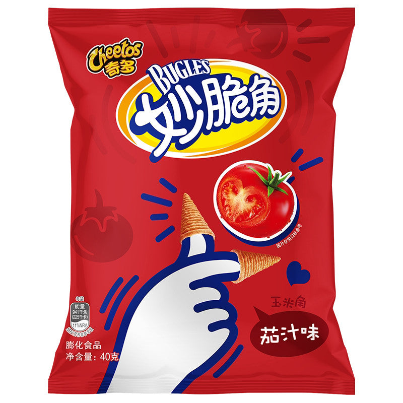[新货亏本冲销量] 乐事 奇多 妙脆角 尖角脆 怀旧解馋超好吃上班小零食休闲食品小吃 Cheetos Crispy CornBugles Cones Snack Crunchy Office Snacks Snek Rangup(40g)