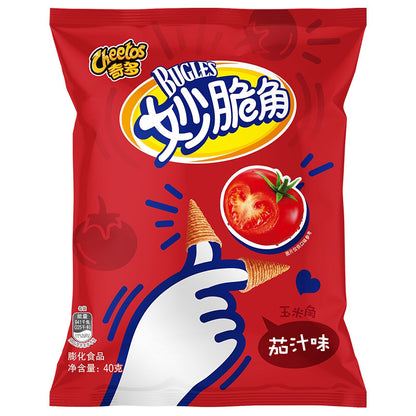 [新货亏本冲销量] 乐事 奇多 妙脆角 尖角脆 怀旧解馋超好吃上班小零食休闲食品小吃 Cheetos Crispy CornBugles Cones Snack Crunchy Office Snacks Snek Rangup(40g)