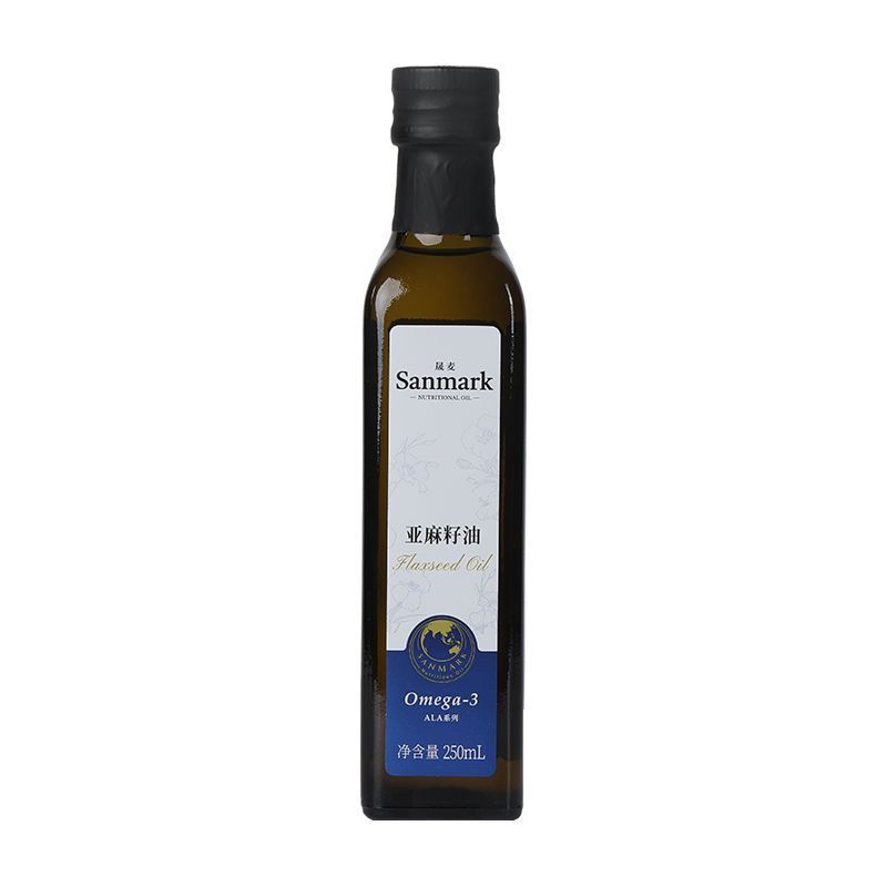 [新货亏本冲销量] 晟麦一级低温压榨亚麻籽油 可直饮 高Omega-3 Sanmark Flaxseed Oil Health Cooking Oil Edible Oil (250ml)