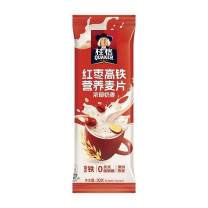 [新货亏本冲销量] 桂格 散装燕麦片 独立小包装麦片 5黑 5红 5白 5润 玉米鸡肉无米粥 贝贝南瓜无米粥 红豆轻乳 蕉香轻乳软糯麦片 牛奶高钙 红枣高铁营养麦片 Quaker Oatmeal Individual Pack (1s)