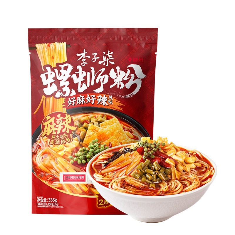[新货亏本冲销量] 李子柒 柳州螺蛳粉 爆椒酸笋 酸辣粉 好麻好辣风味 卤蛋螺蛳粉加料加辣 老坛酸笋 酸辣金汤 香菜 螺丝粉 LiZiQi River Snail Rice Noodles Hot & Sour Noodles